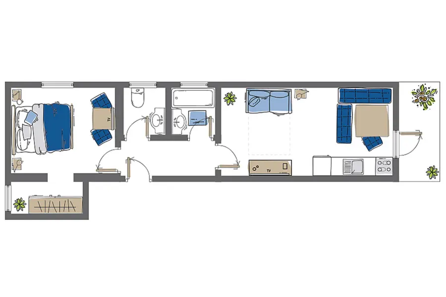 Grundriss des Appartements Brunnenkogel