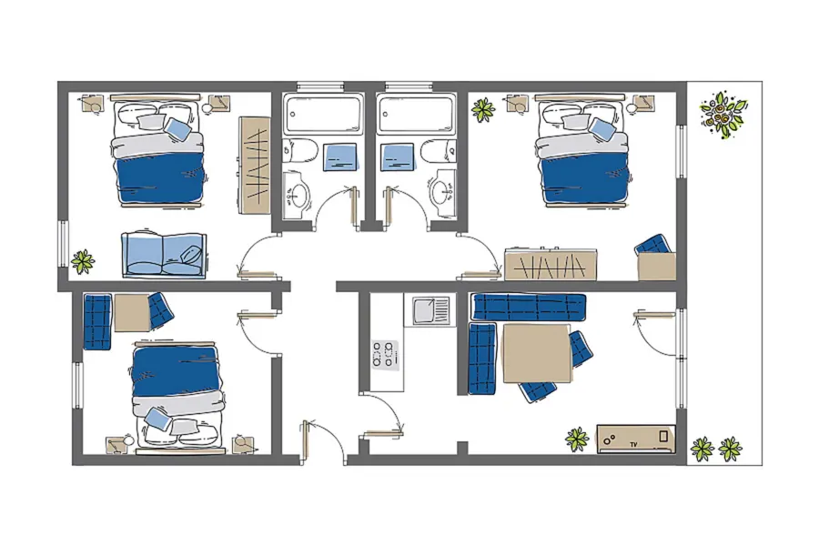 Grundriss des Appartements Gaislachkogel