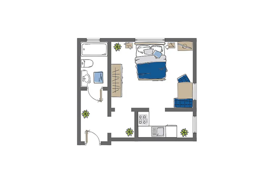 Grundriss des Appartements Söldenkogel
