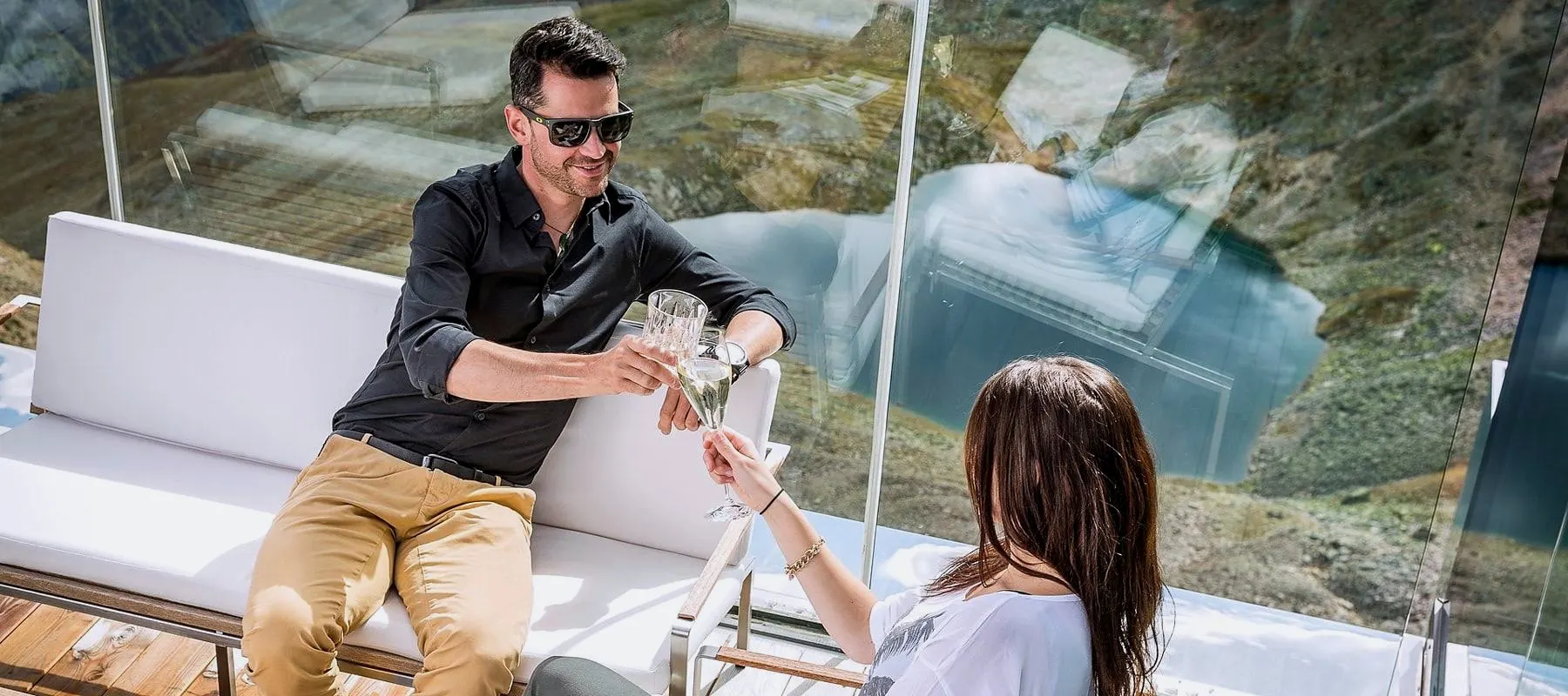 Das Restaurant ice Q am Gaislachkogel im Sommer